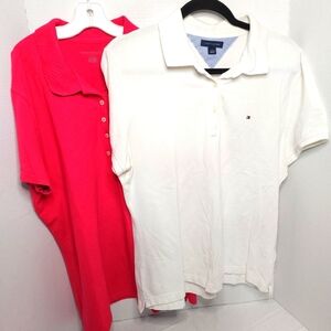 Tommy Hilfiger White Polo Shirt and Pink Polo Shirt Set